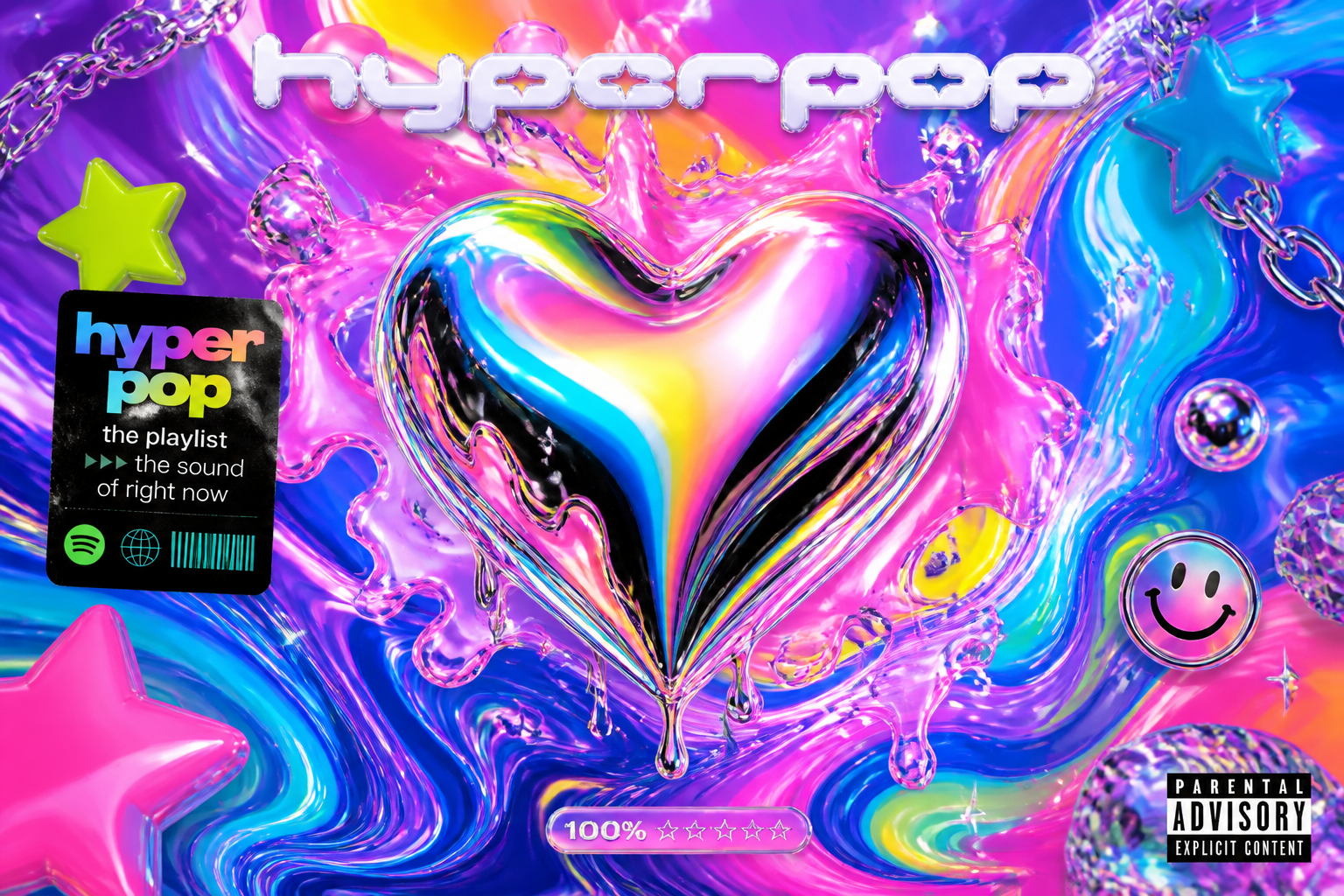 Hyperpop chrome heart