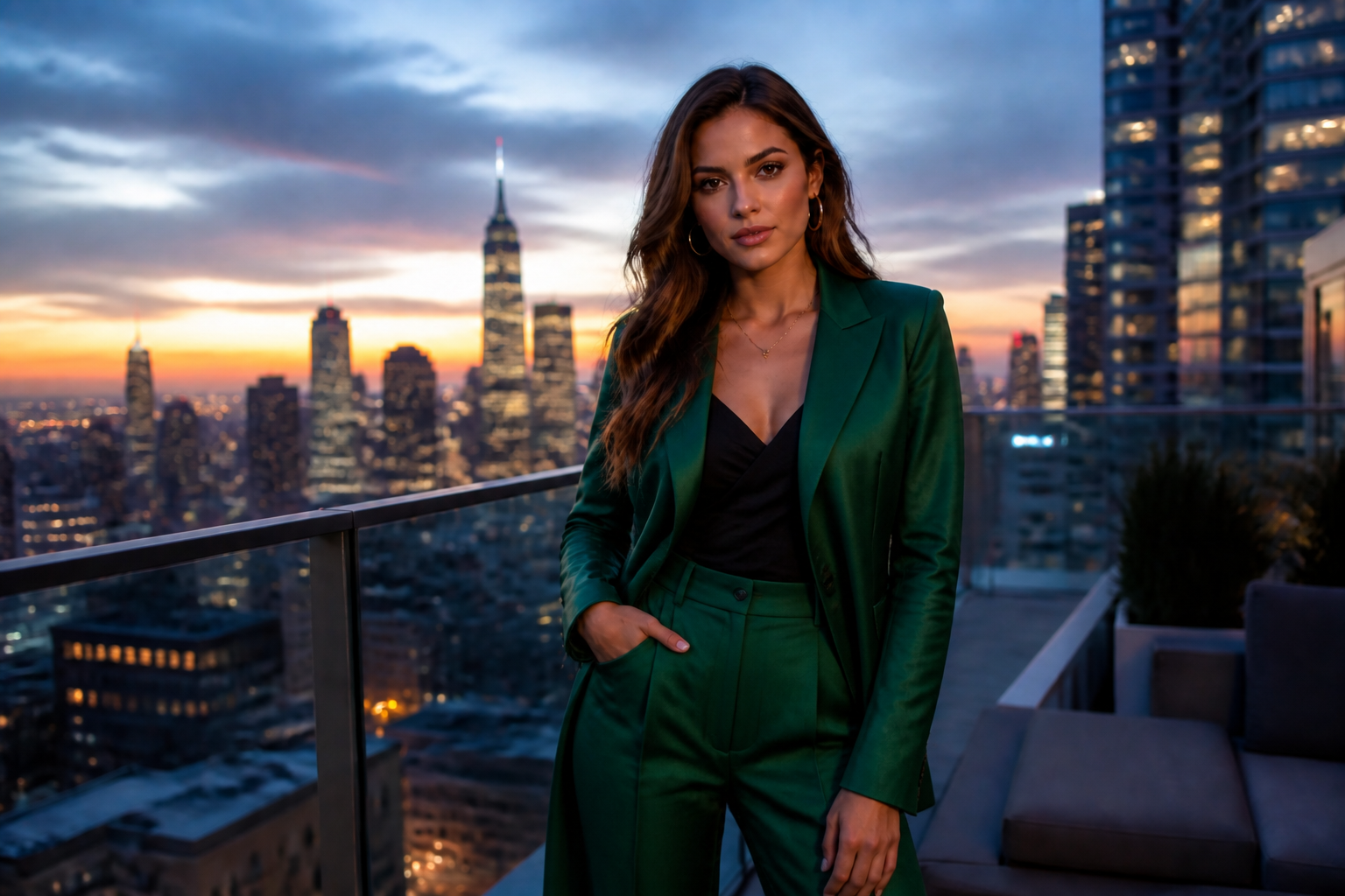 Emerald power suit (after)