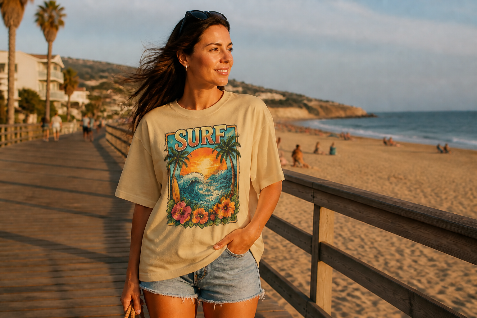 Beach lifestyle tee (after)