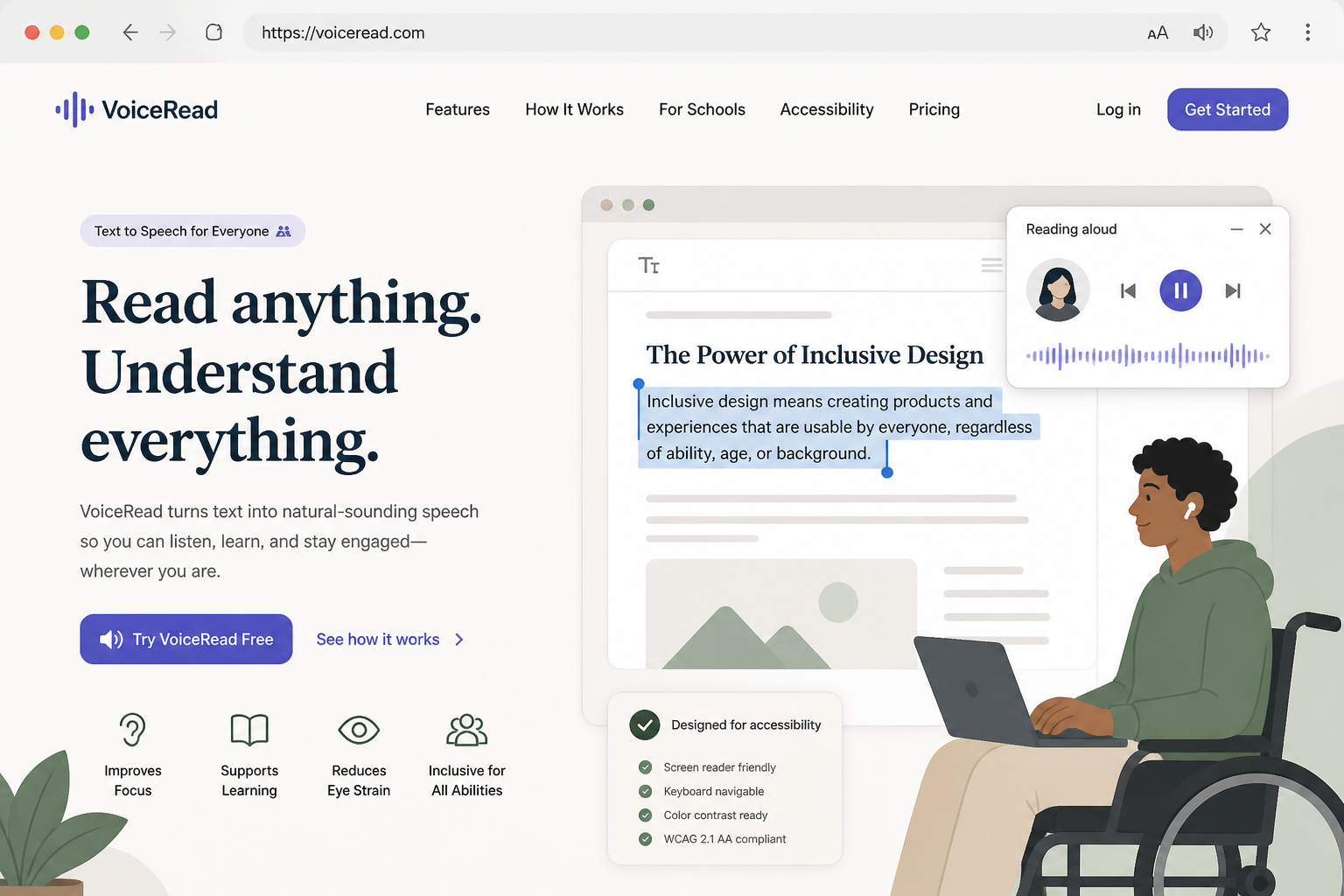 Accessibility website visual