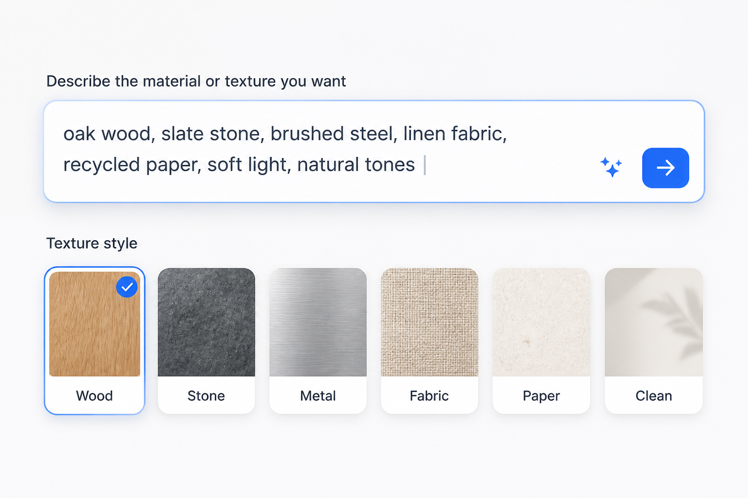 Start with a material prompt