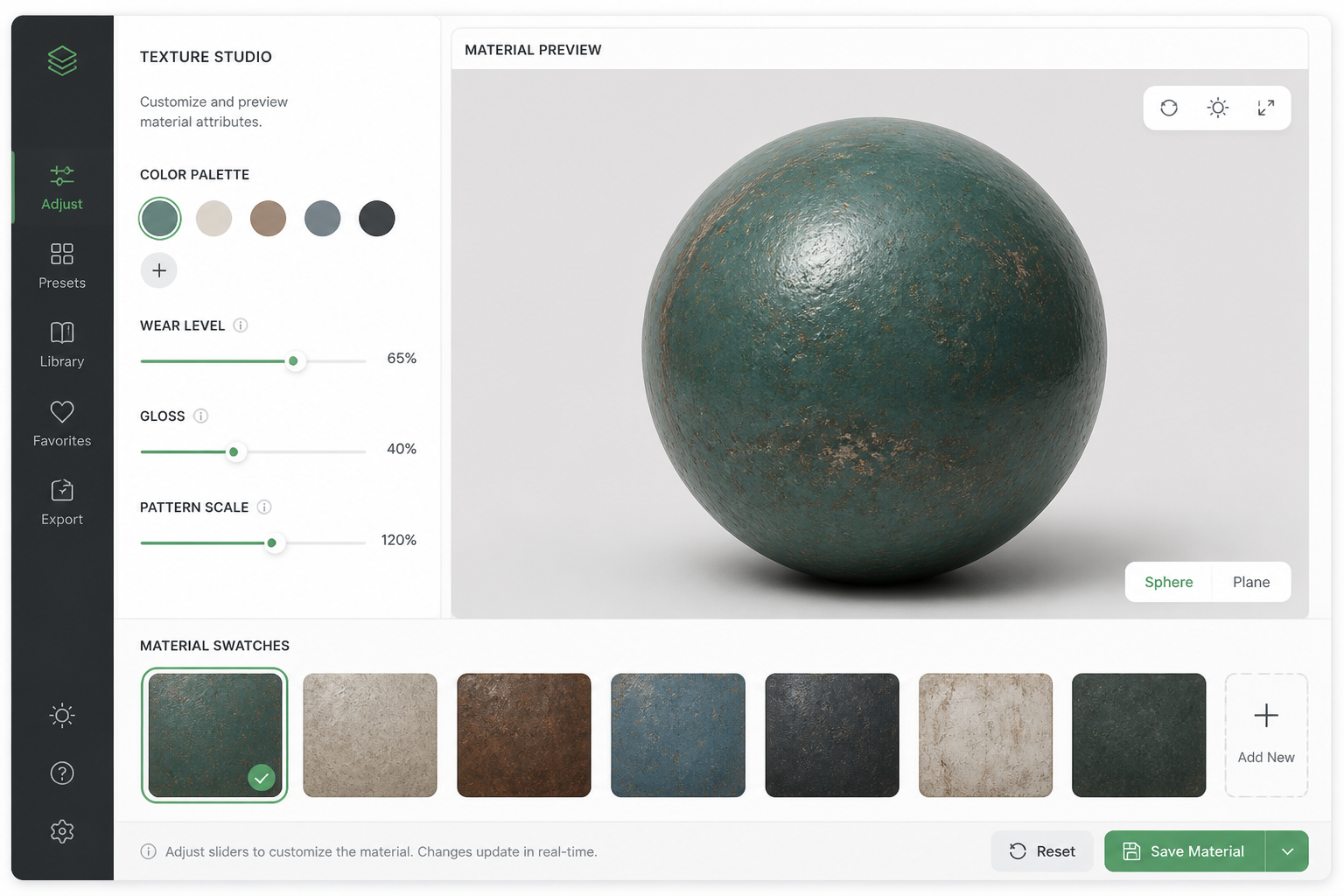 Customize the surface details