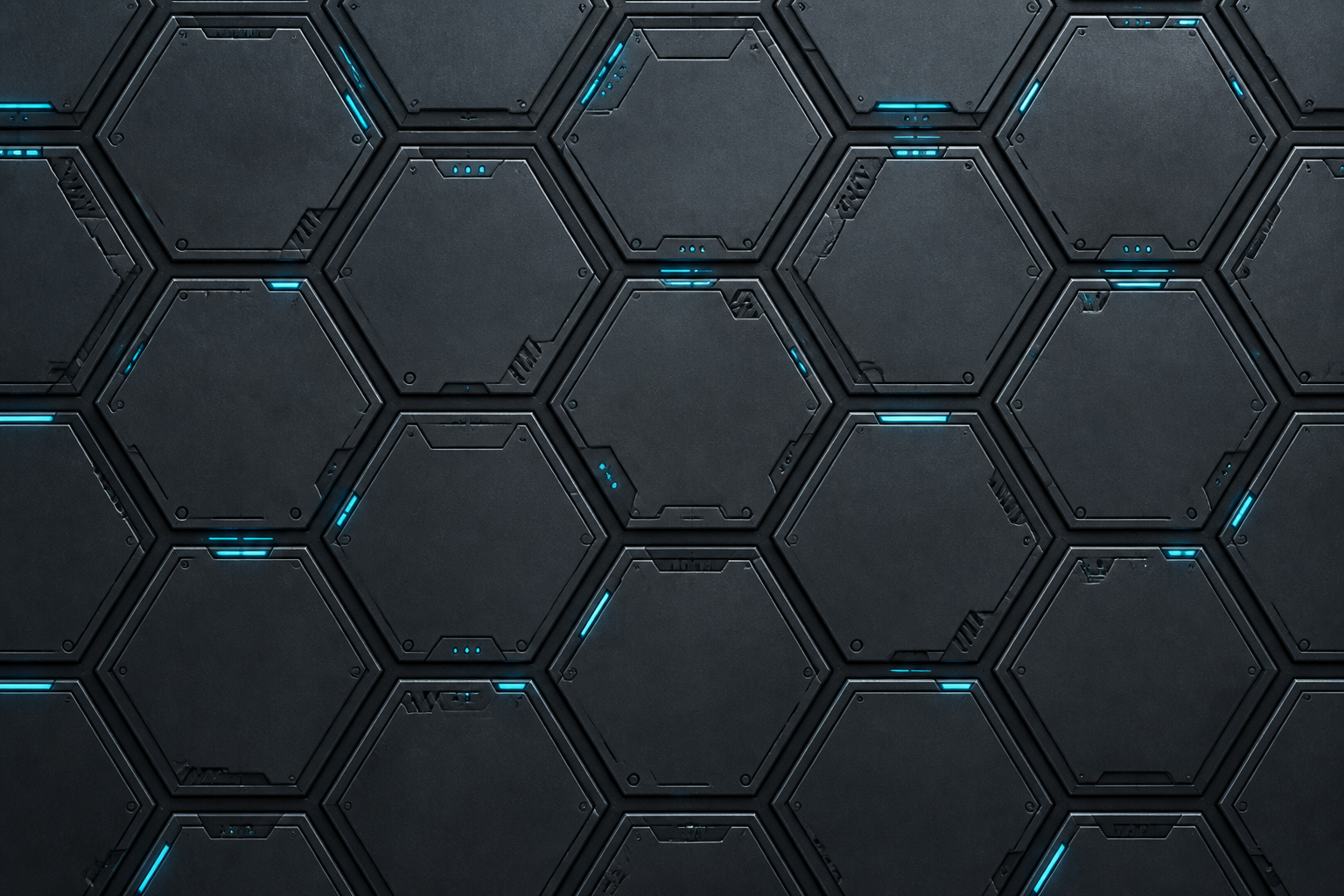 Sci-fi hex panel surface
