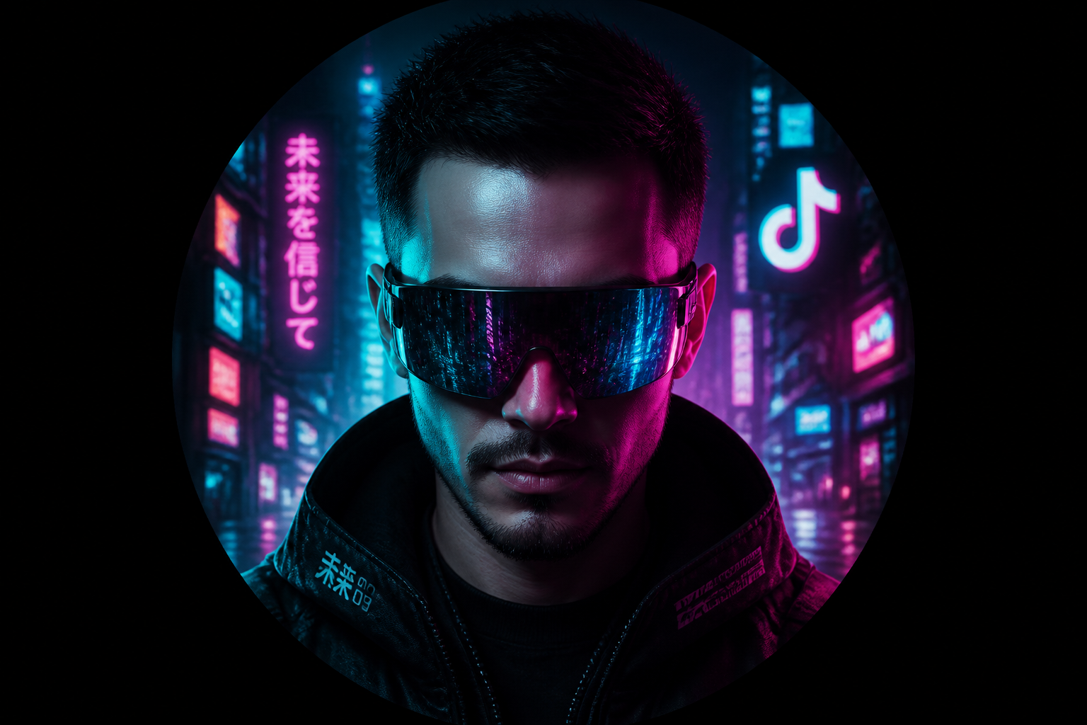 Cyberpunk neon pfp