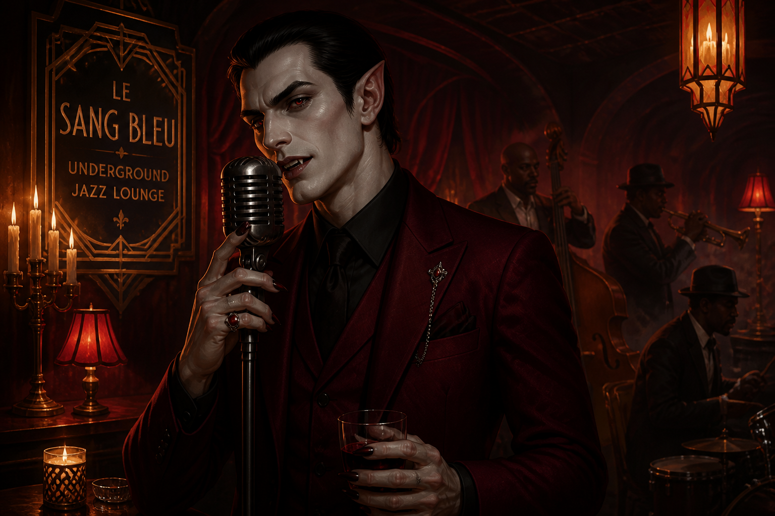 Vampire jazz lounge singer