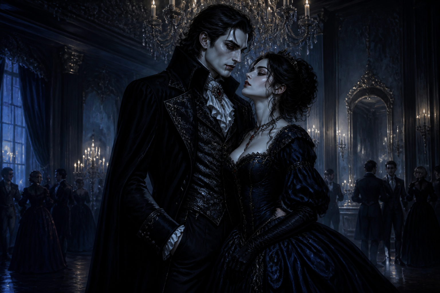 Victorian vampire couple