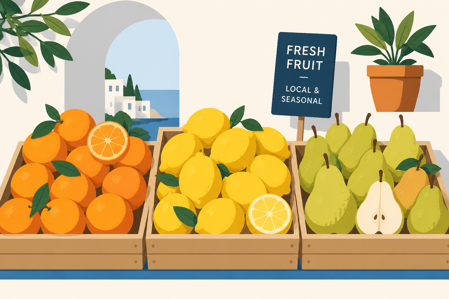 Fresh fruit vector layout