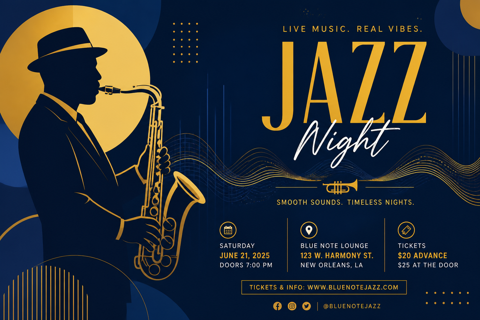 Jazz event poster art