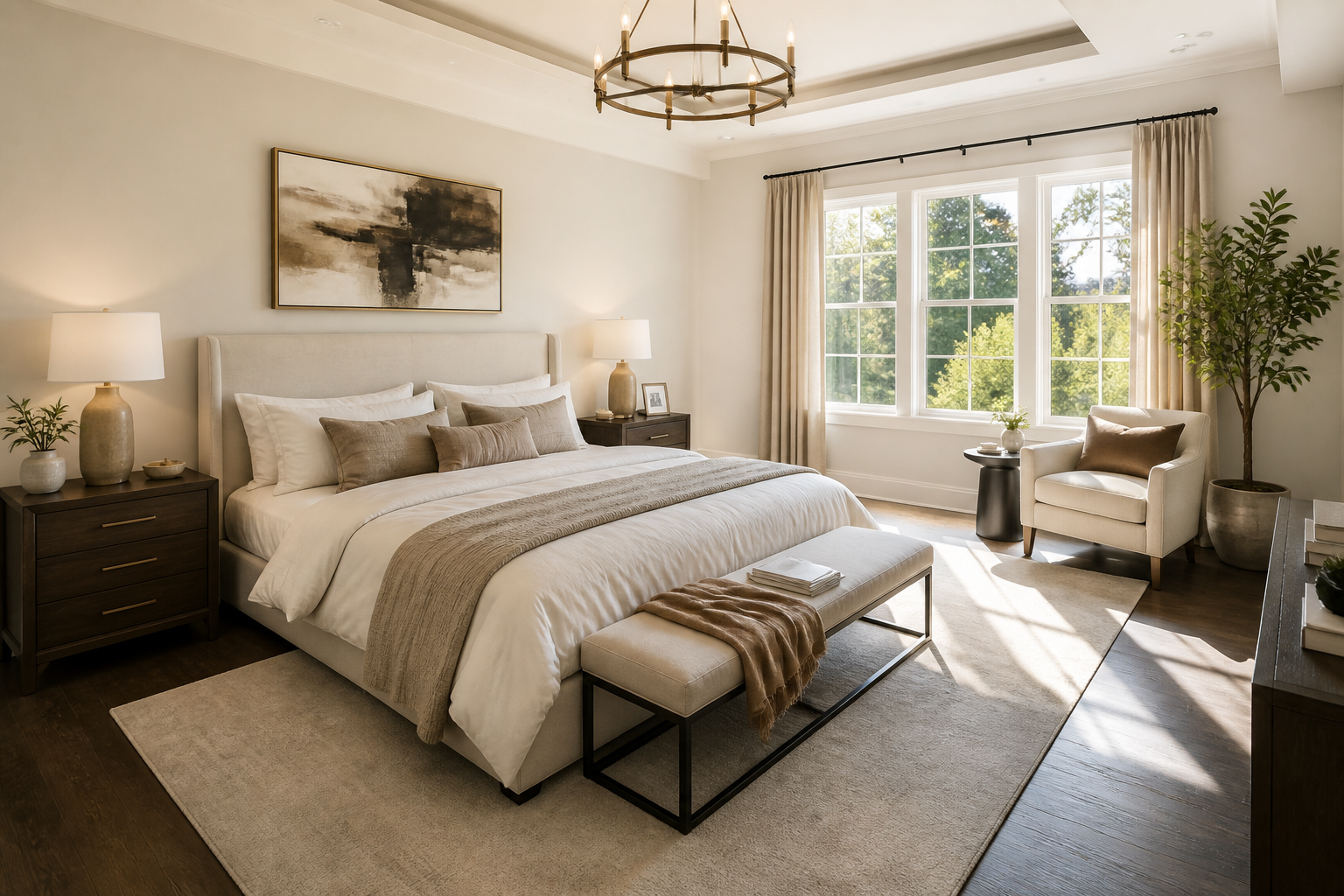 Contemporary master bedroom