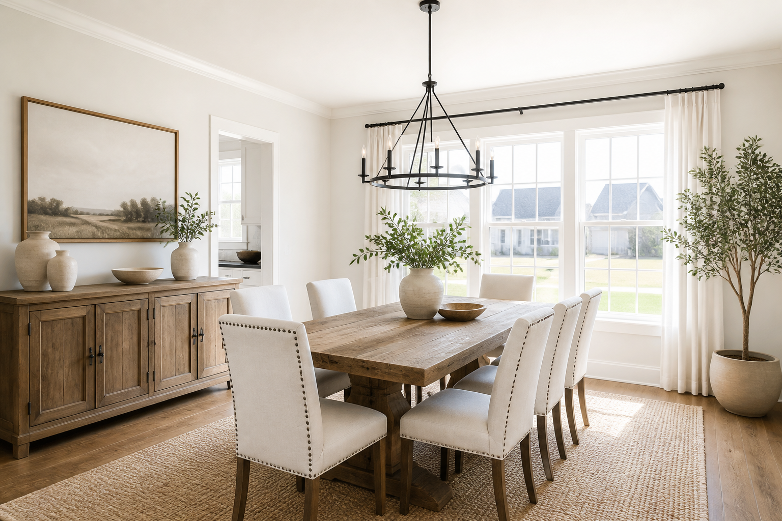 Modern farmhouse dining room