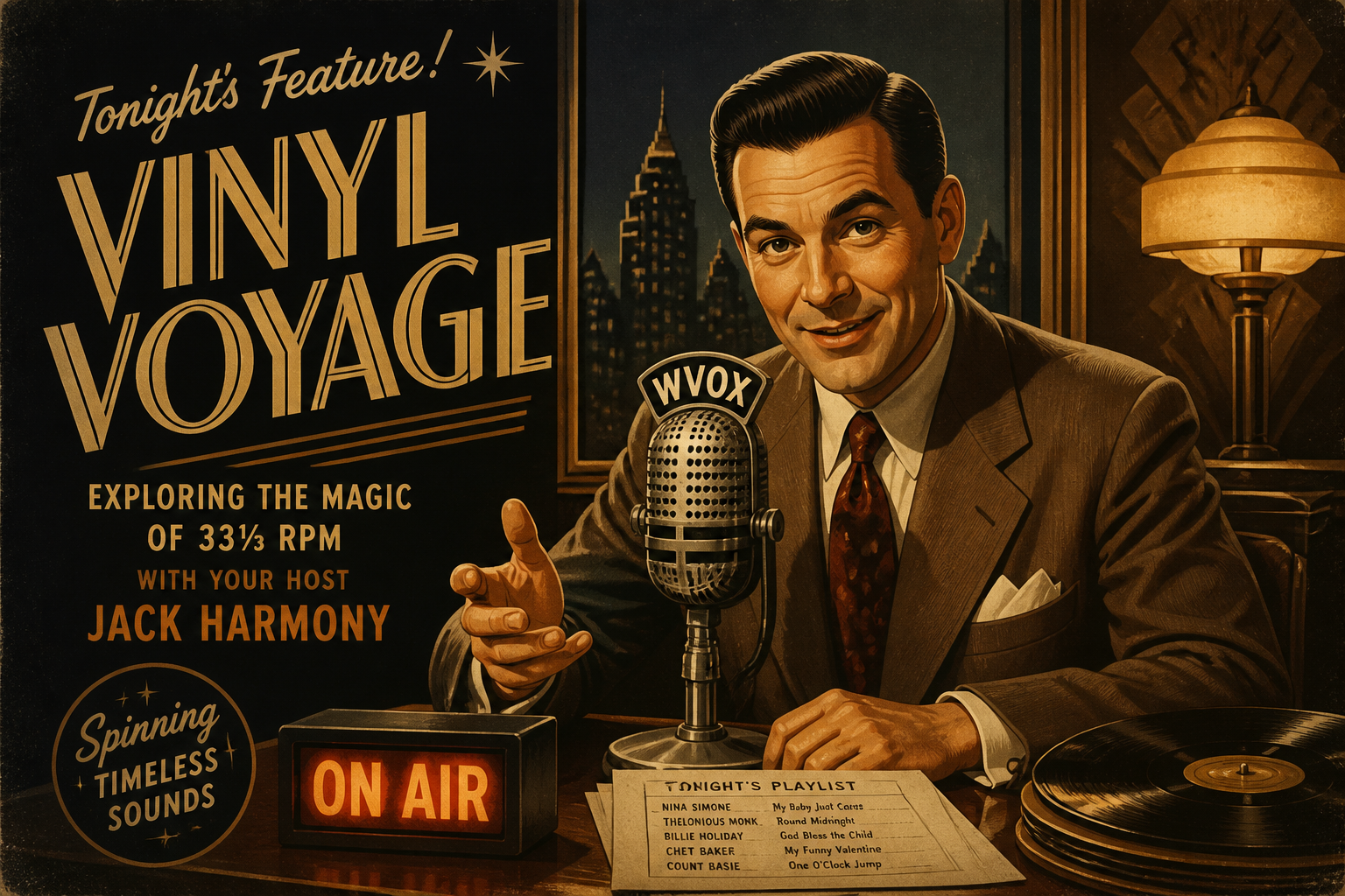 Retro announcer poster