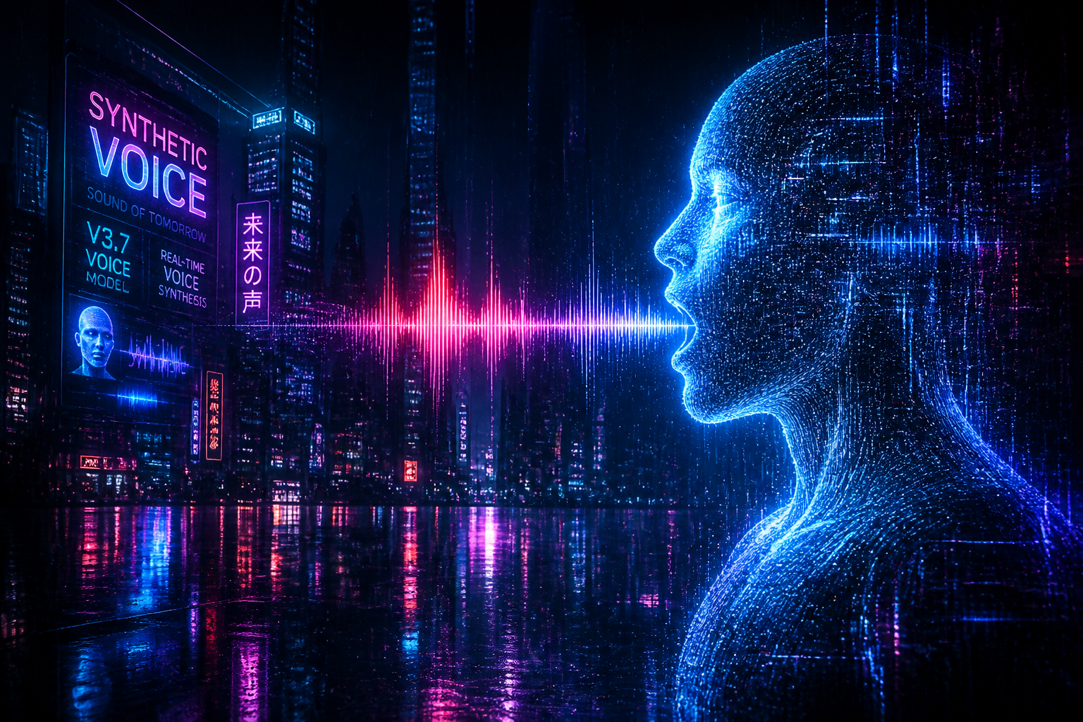Synthetic voice sci-fi concept