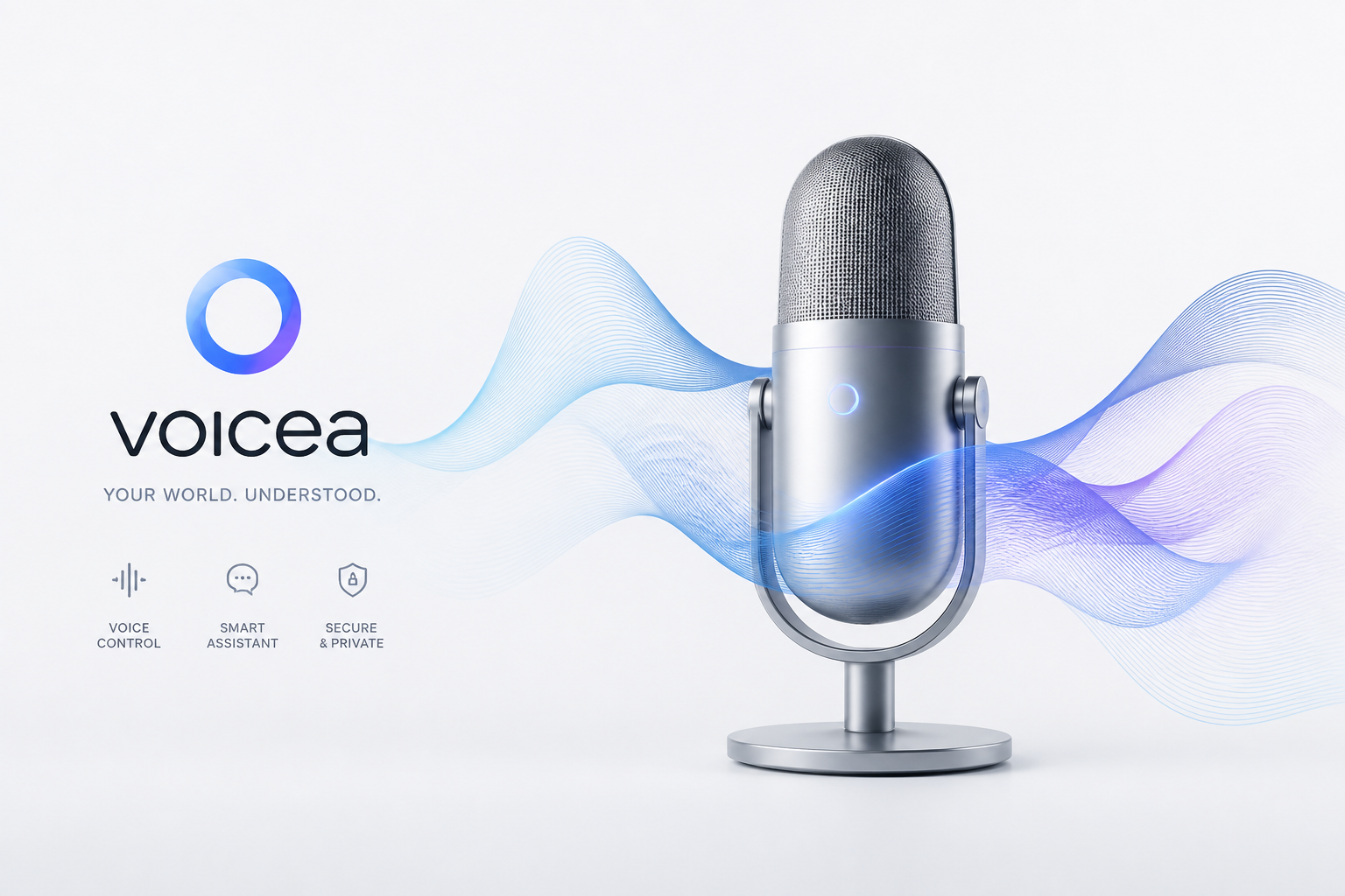 Futuristic voice branding concept