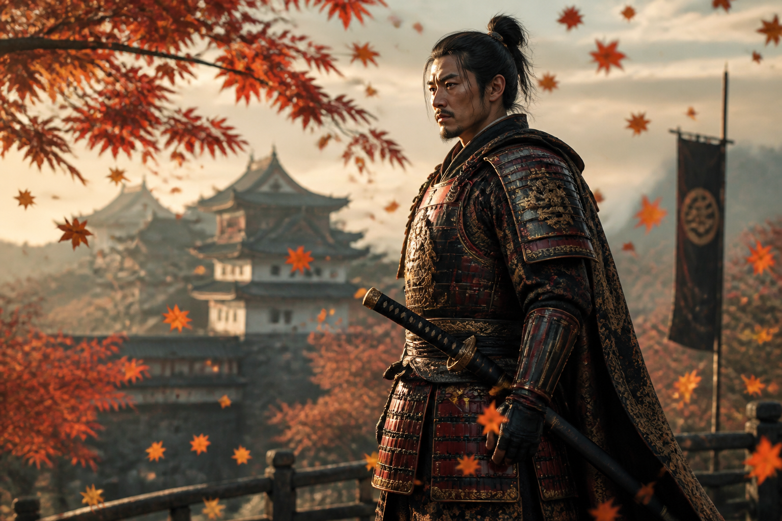 Autumn samurai-inspired warrior
