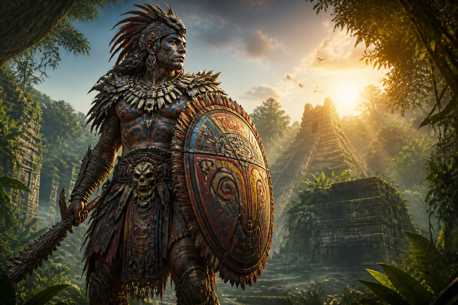 Jungle ruins warrior