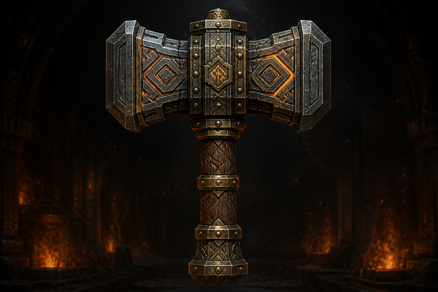 Forge-made dwarven hammer