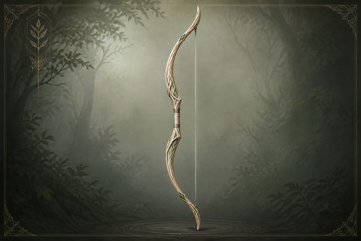 Elegant elven longbow