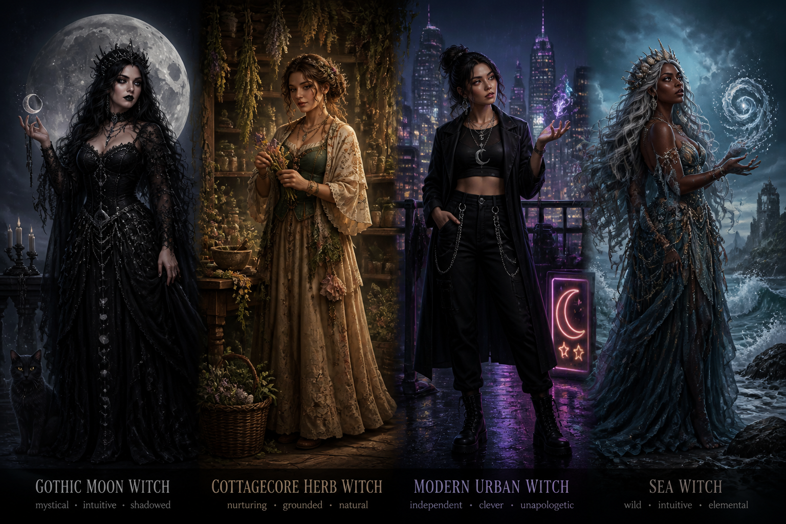 Distinct witch styles fast
