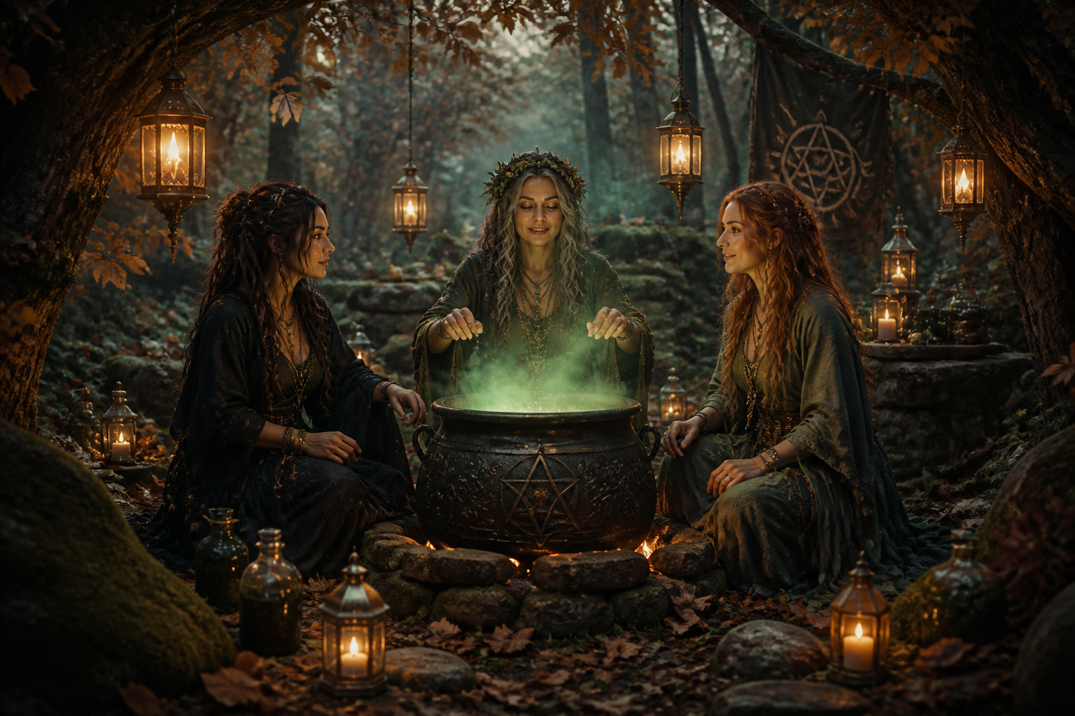 Forest coven ritual