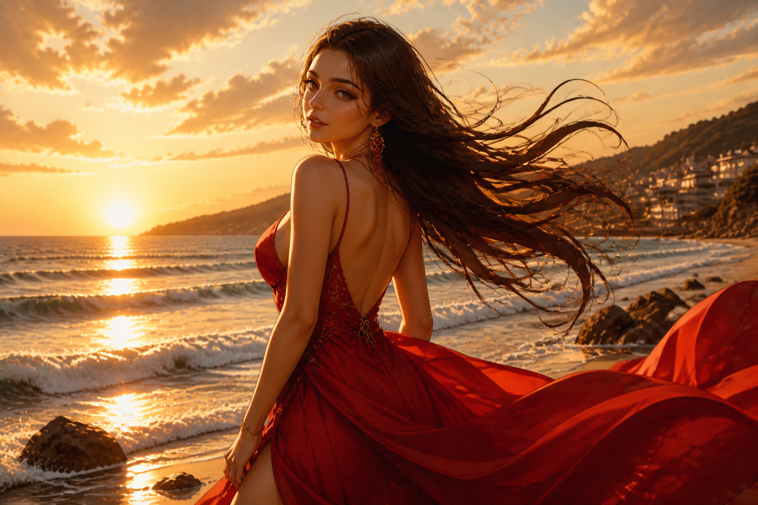 Beach editorial photo (after)