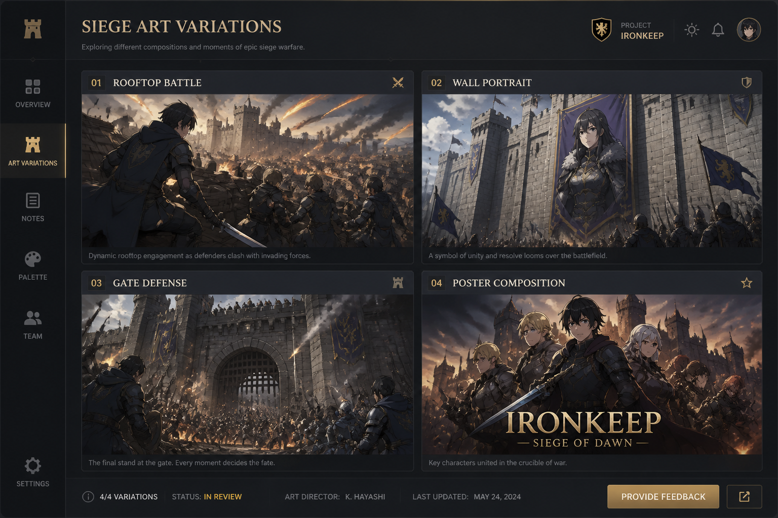 Generate and refine variations