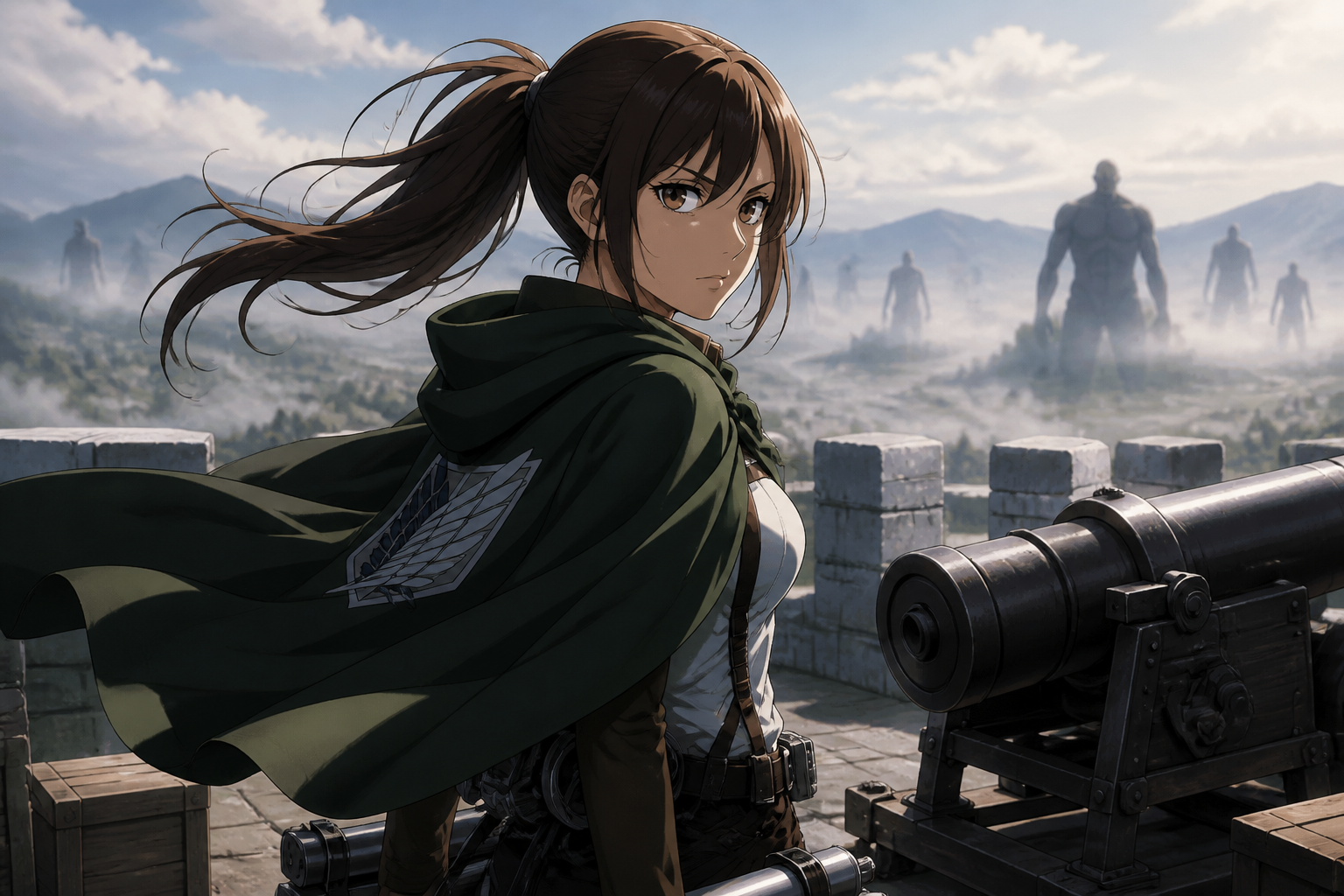 Scout on the wall at dawn