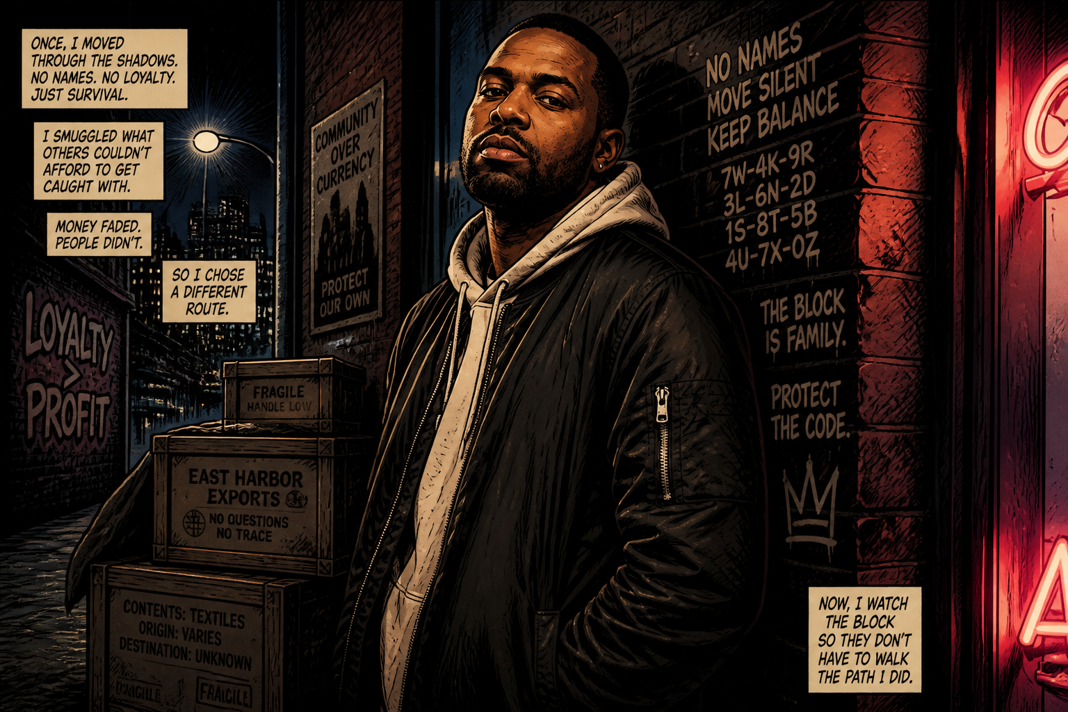 Comic-book street guardian (after)