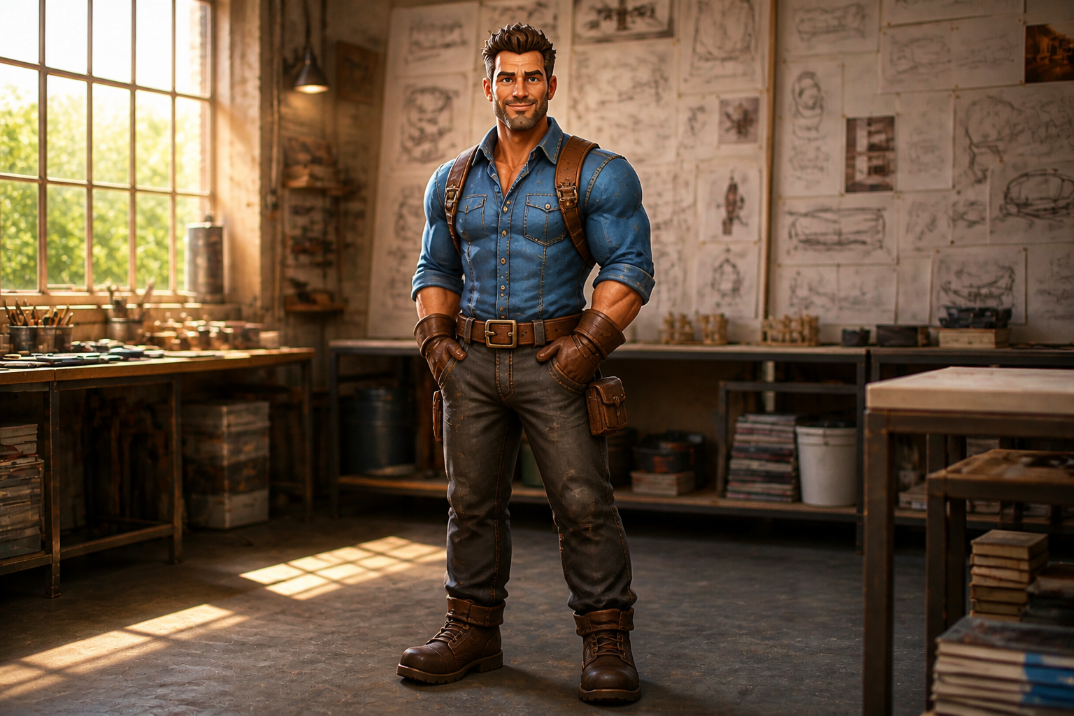 3D adventure hero (after)
