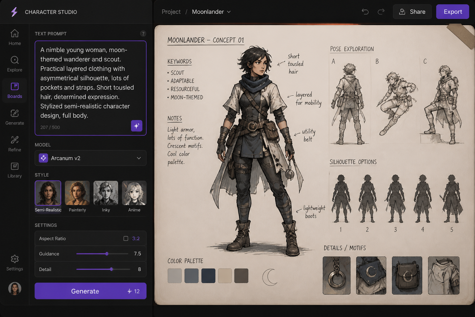 Describe the new pose