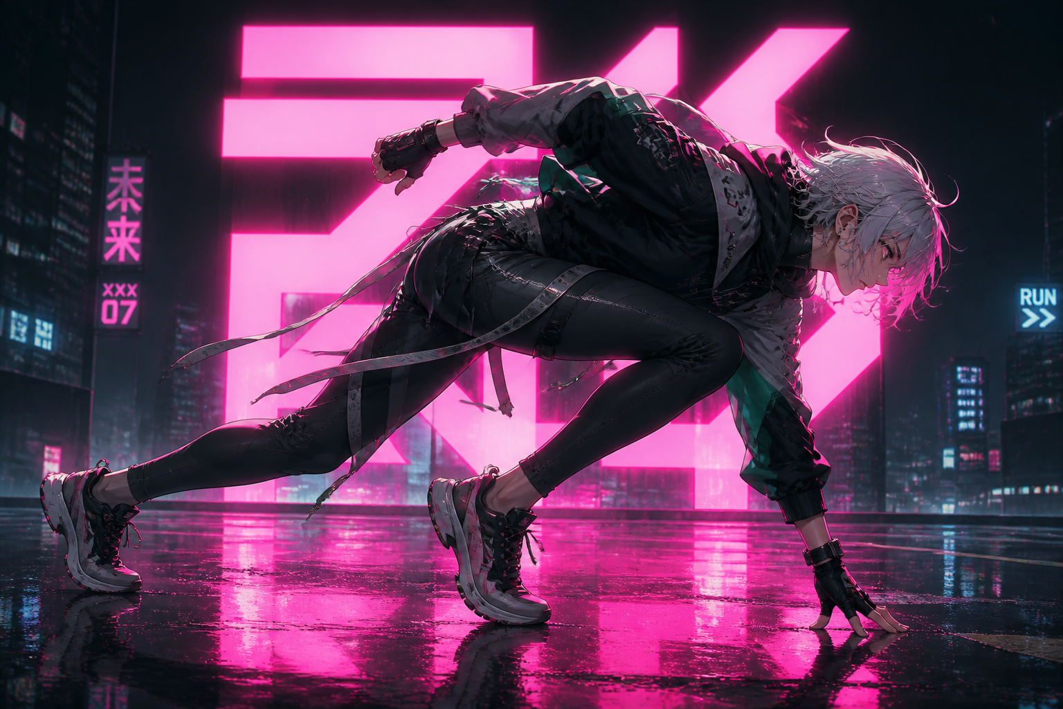 Cyberpunk sprint start