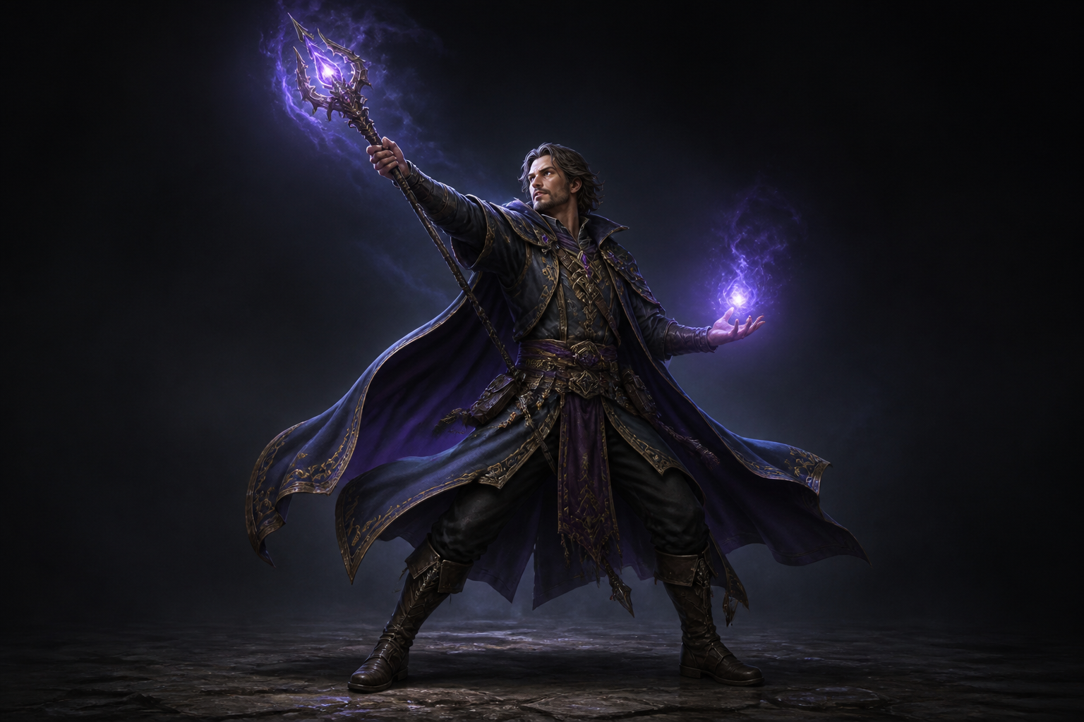 Mage casting pose