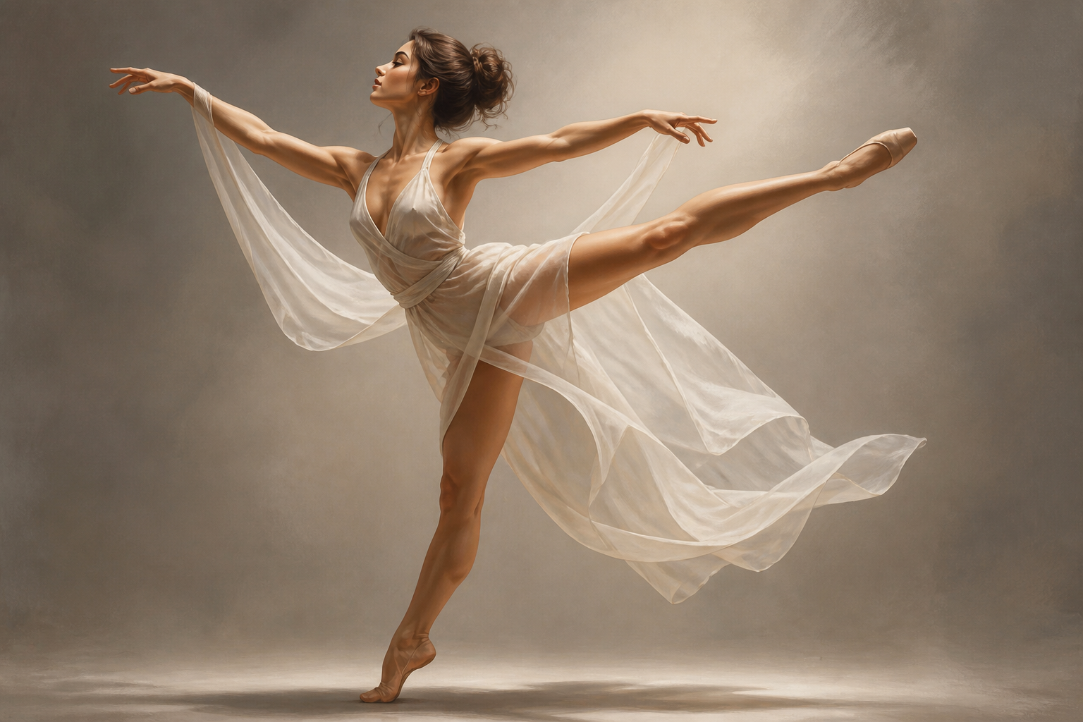 Elegant dancer pose