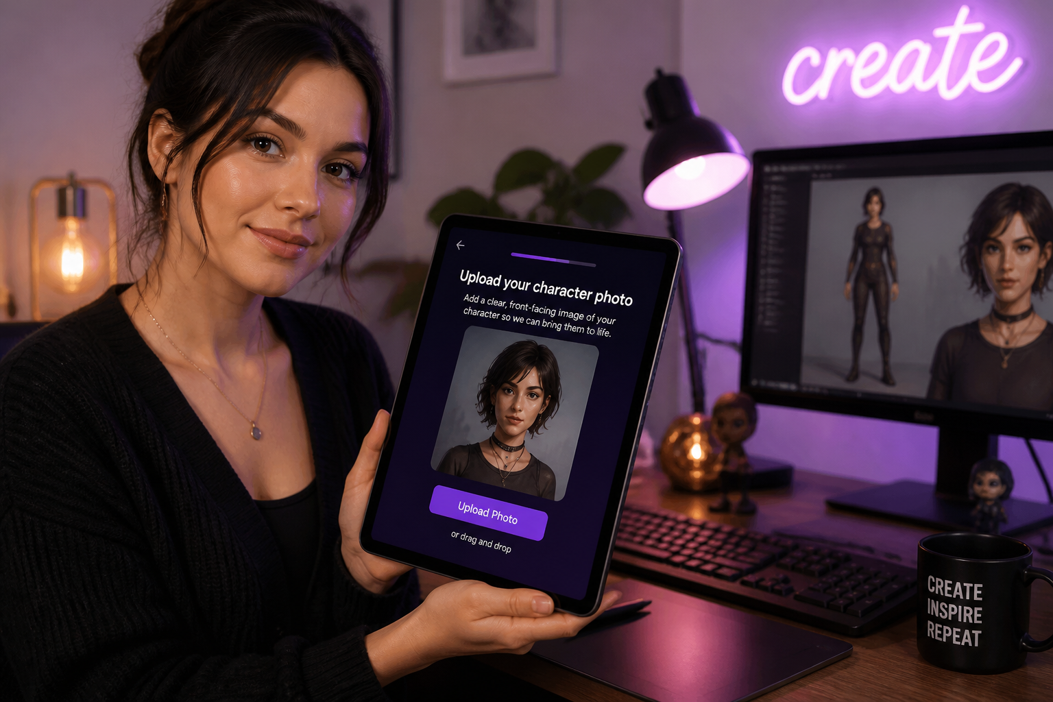 Upload your character image