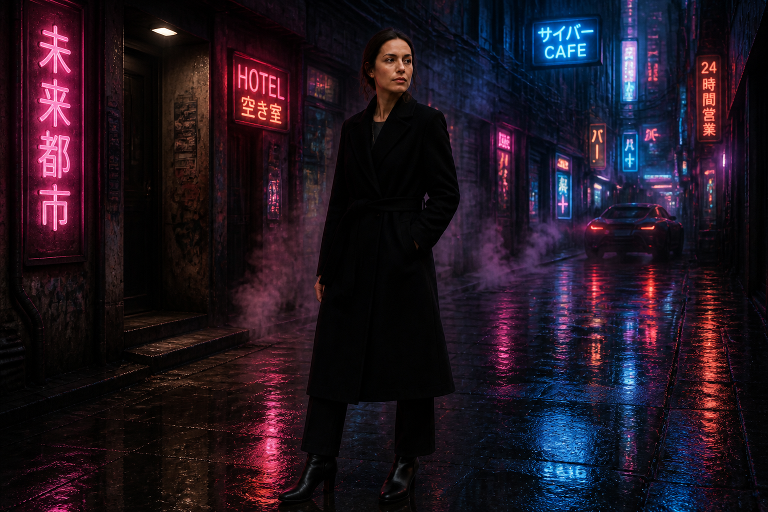 Cyberpunk alley (after)
