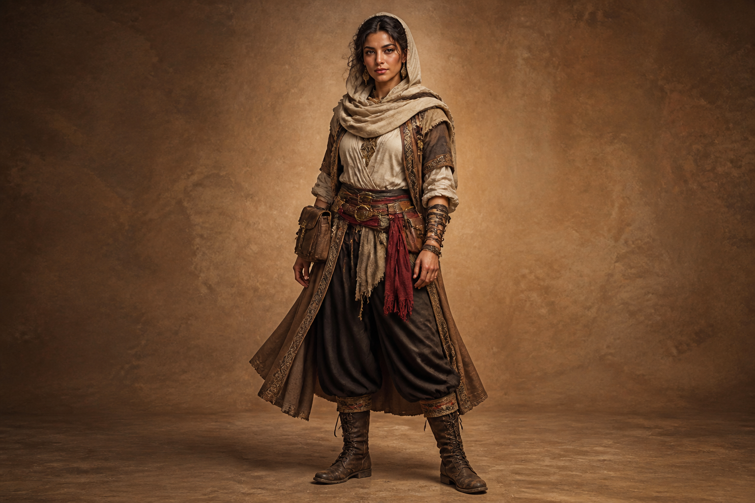 Desert traveler model sheet (before)