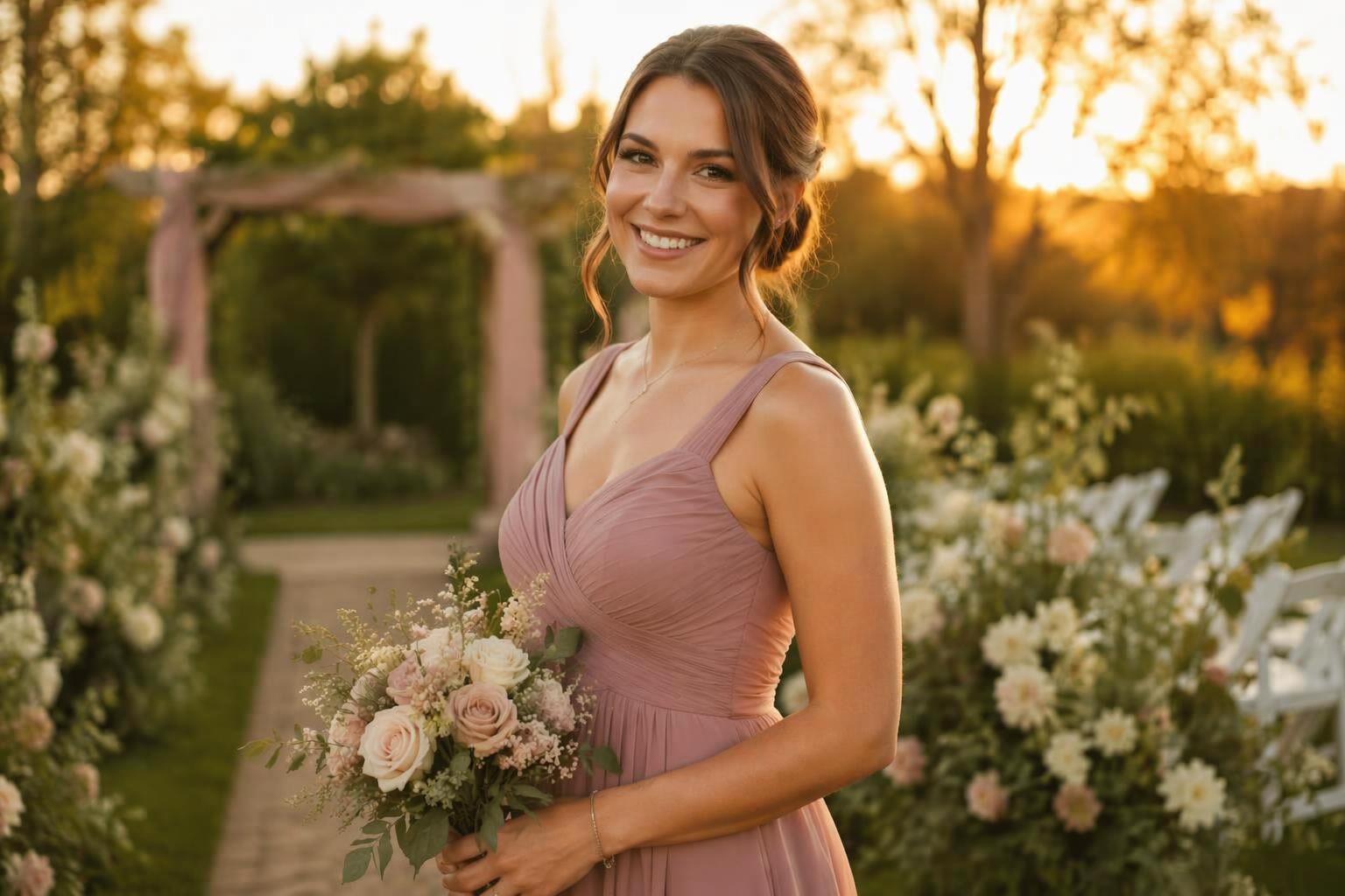 Wedding bridesmaid photo (after)
