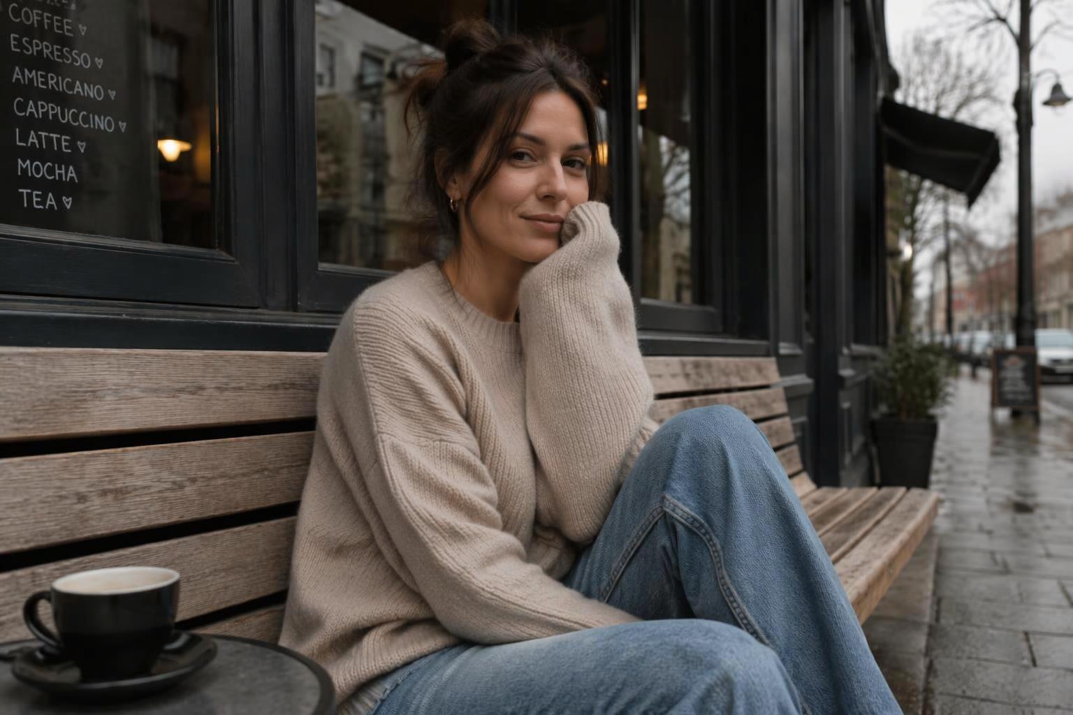 Casual candid cafe photo (after)