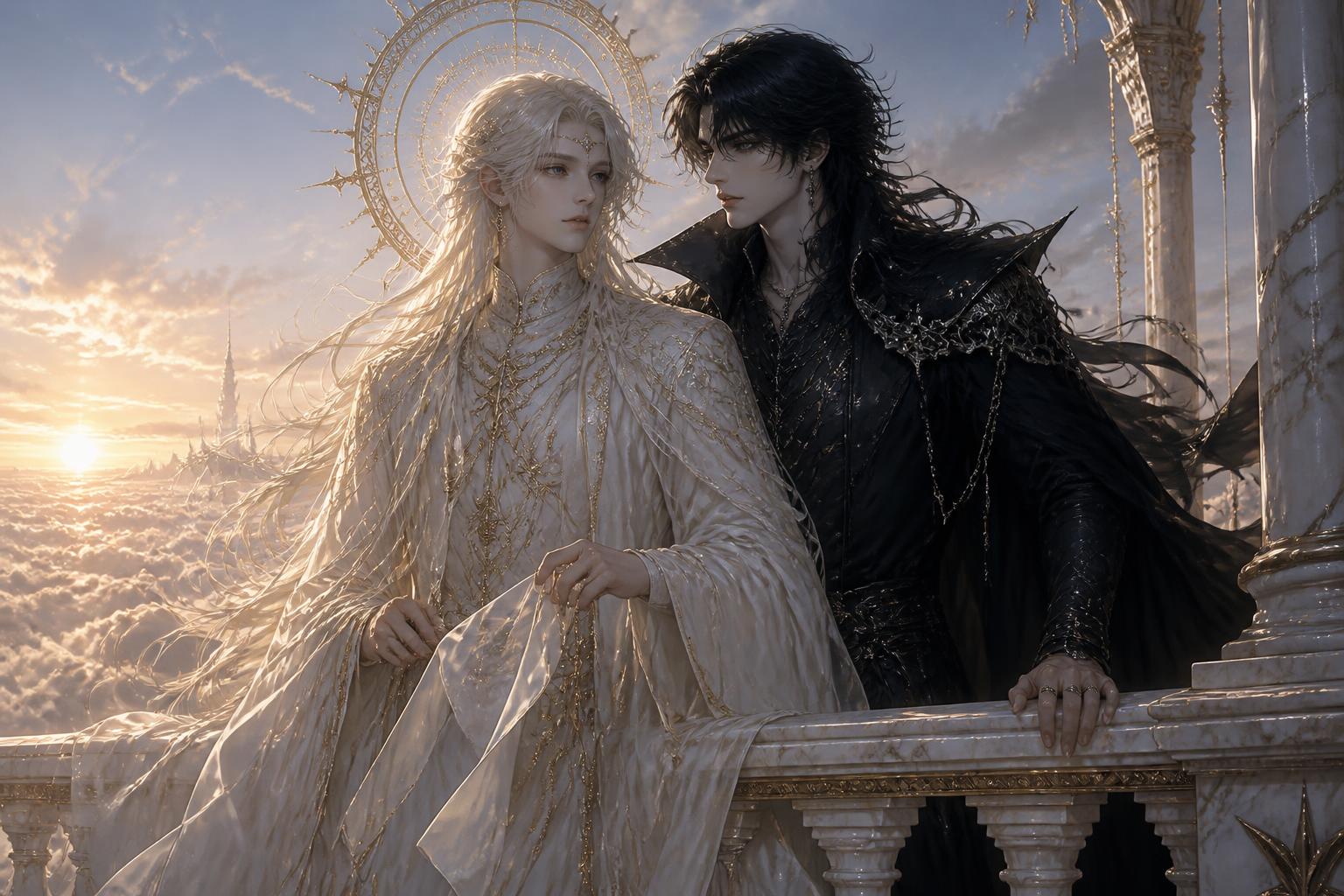 Oracle and shadow prince at dawn