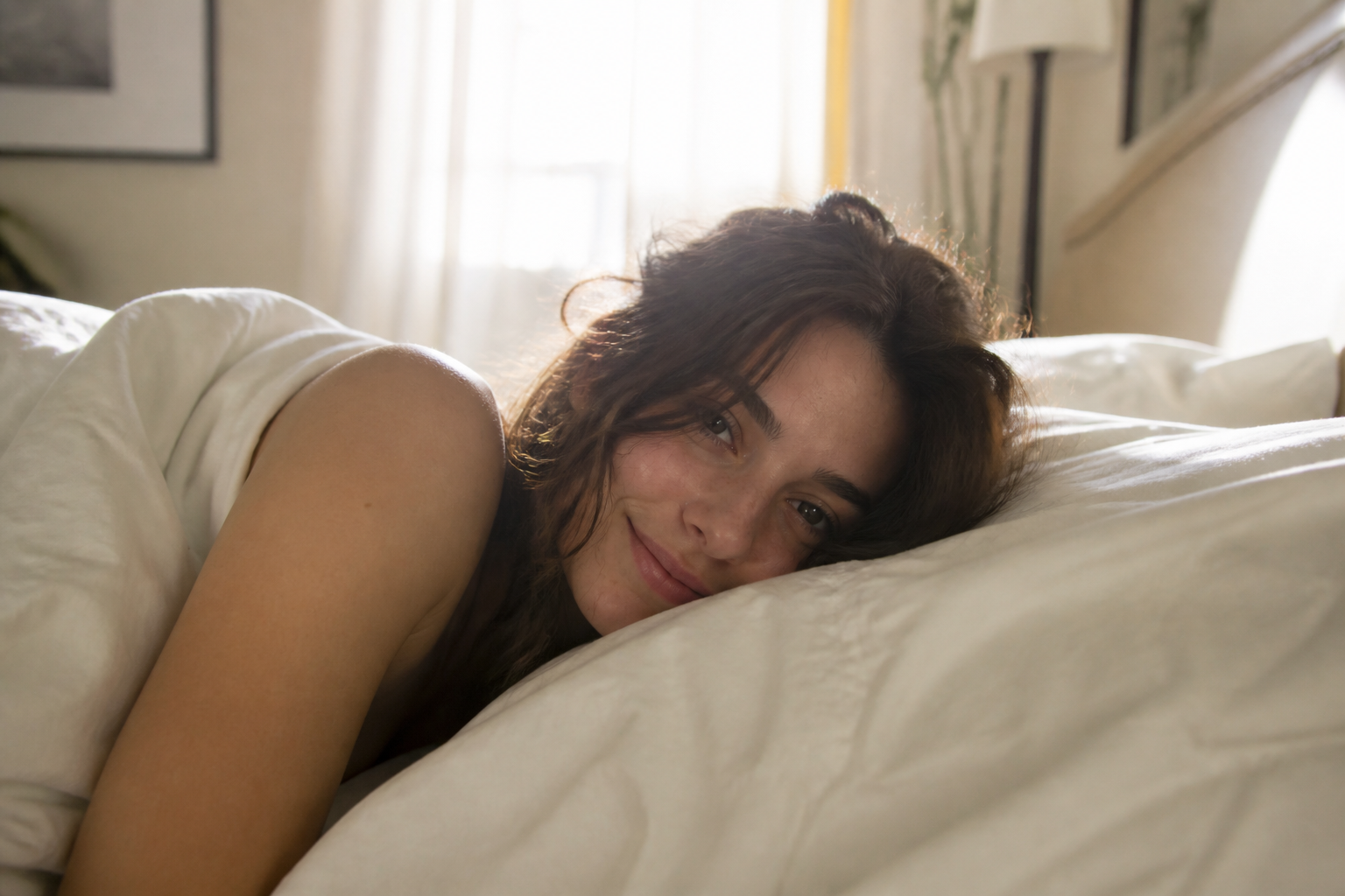 Quiet morning unposed portrait