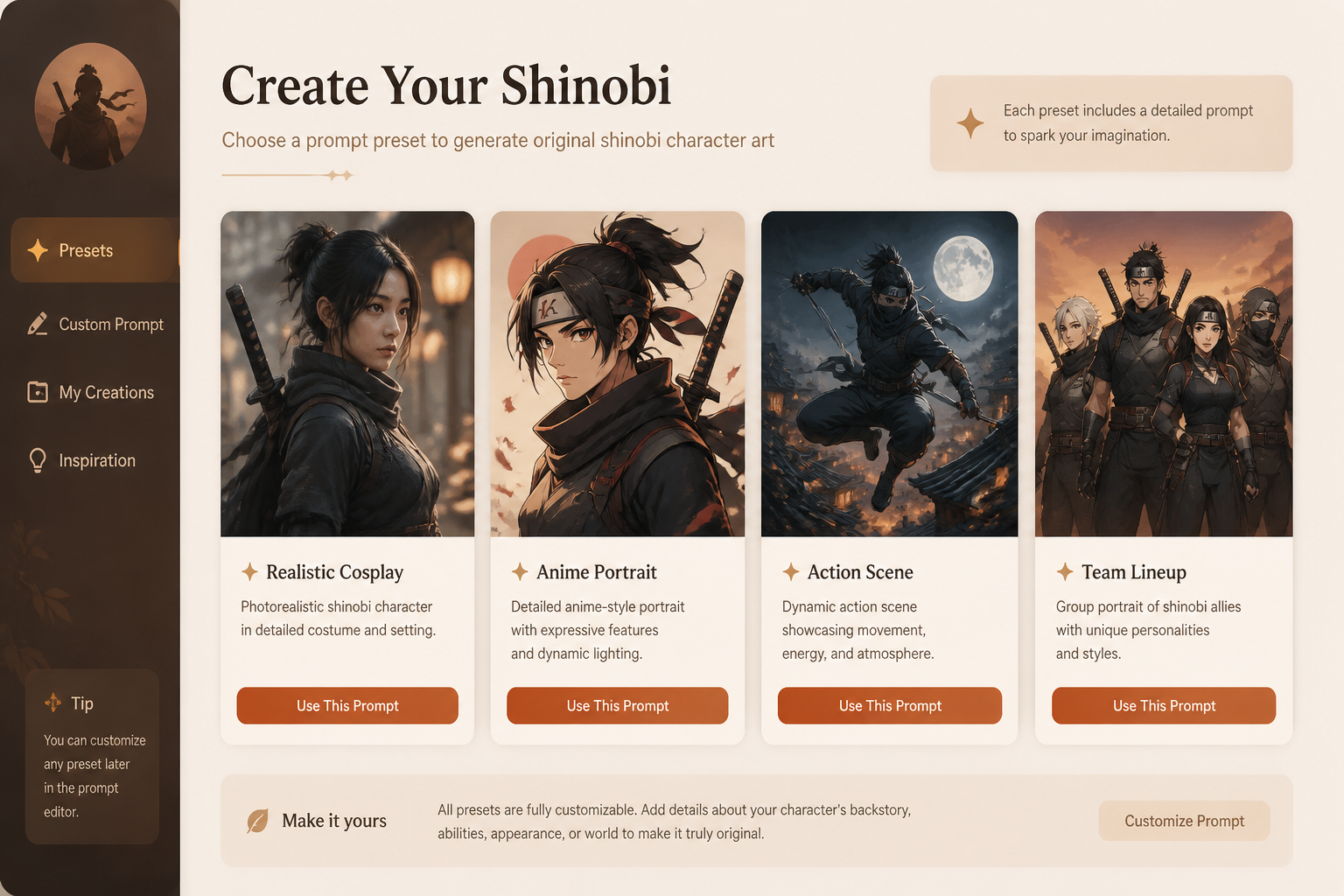 Pick a Naruto-style look