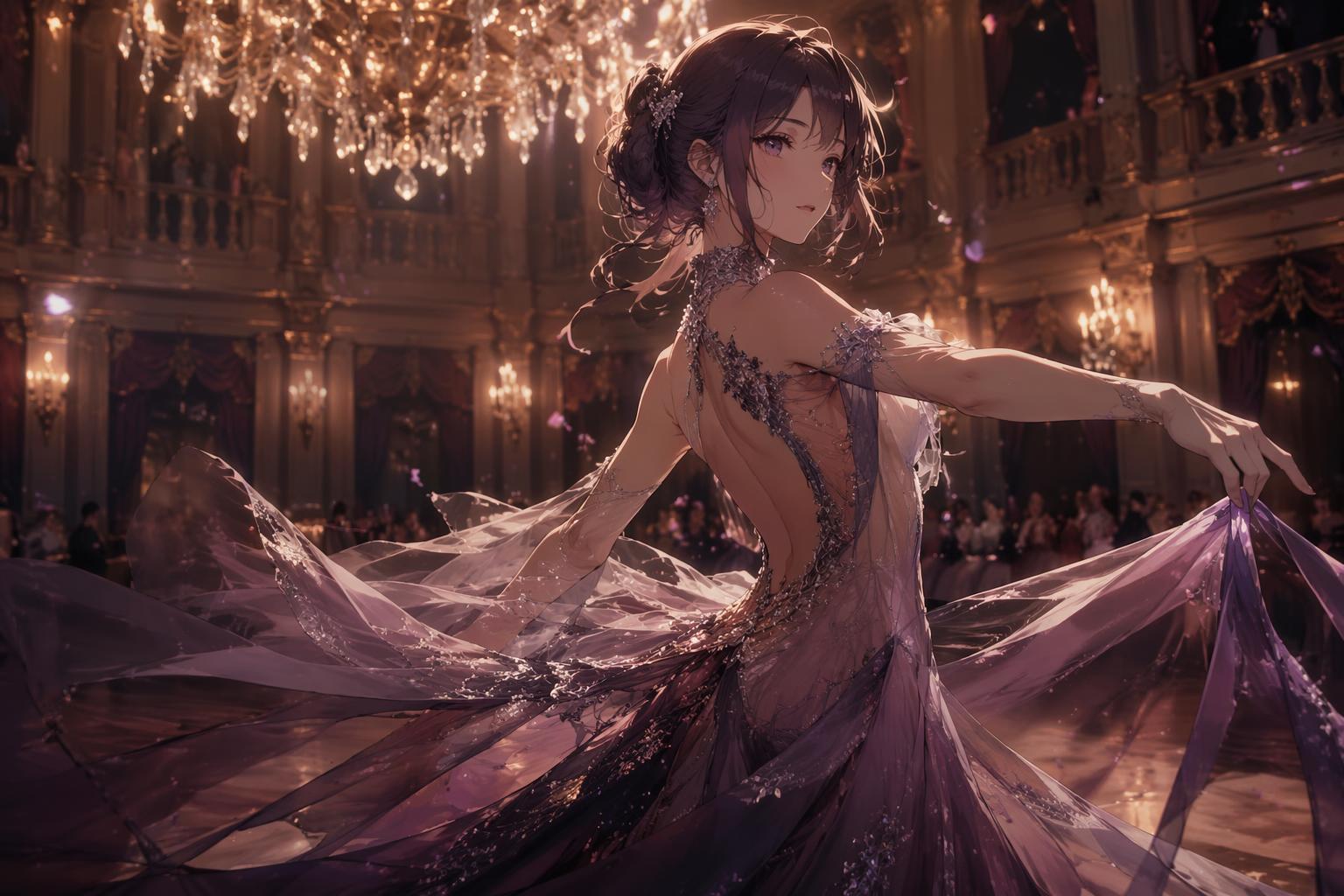 Ballroom evening anime portrait