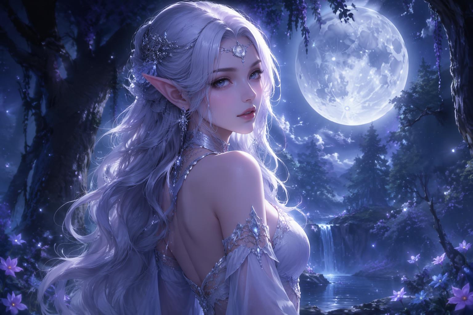 Fantasy elf glamour character
