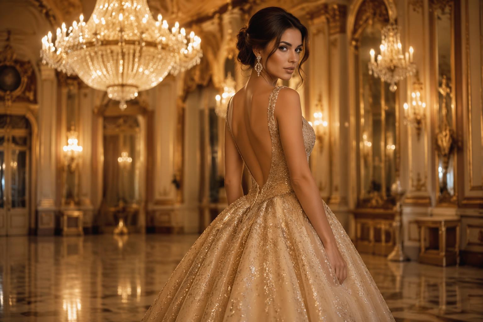 Ballroom formal glamour portrait