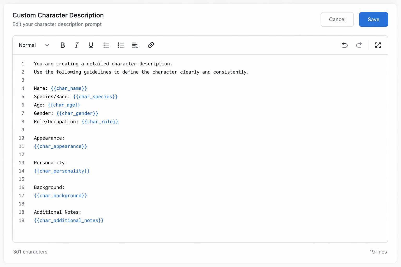 Full Custom Prompt Control