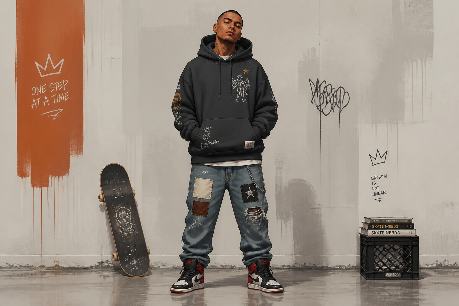 Comic skater reference (before)