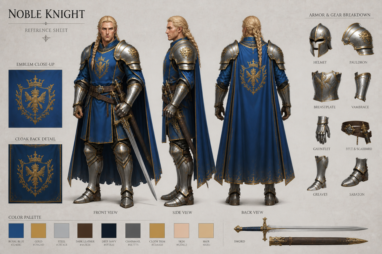 Royal knight production sheet (after)