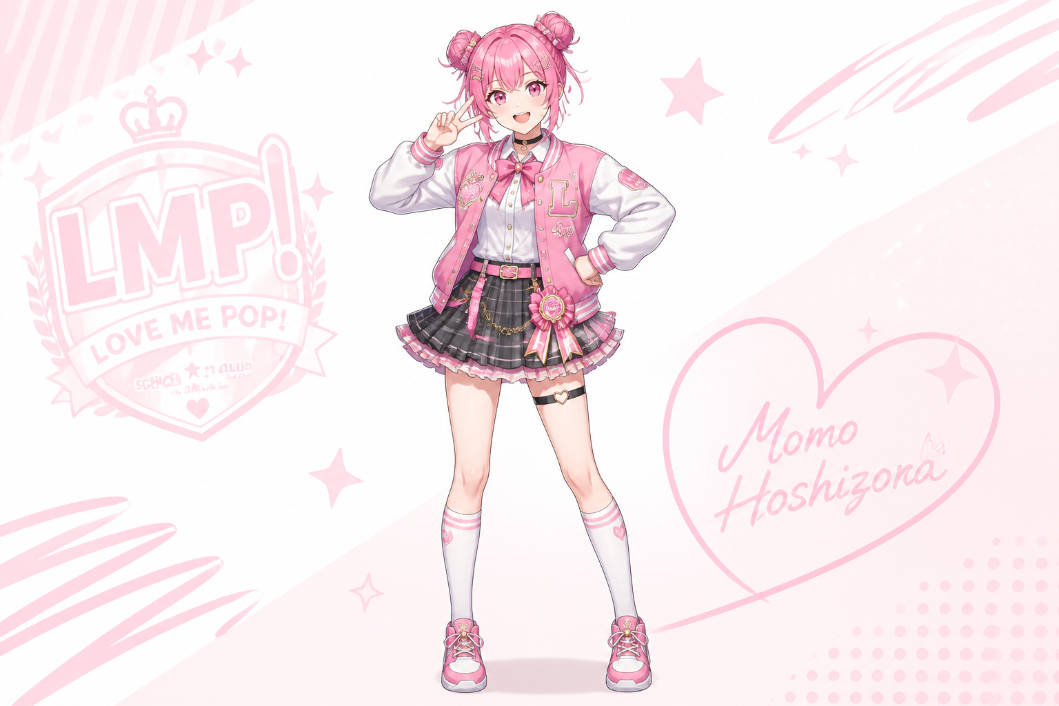 Anime idol reference sheet (before)