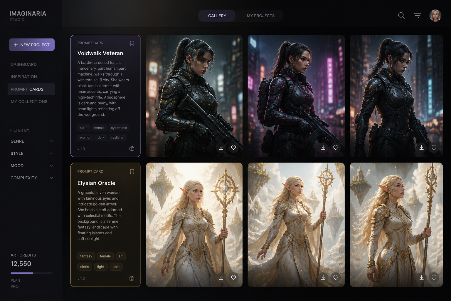 Refine prompts from examples