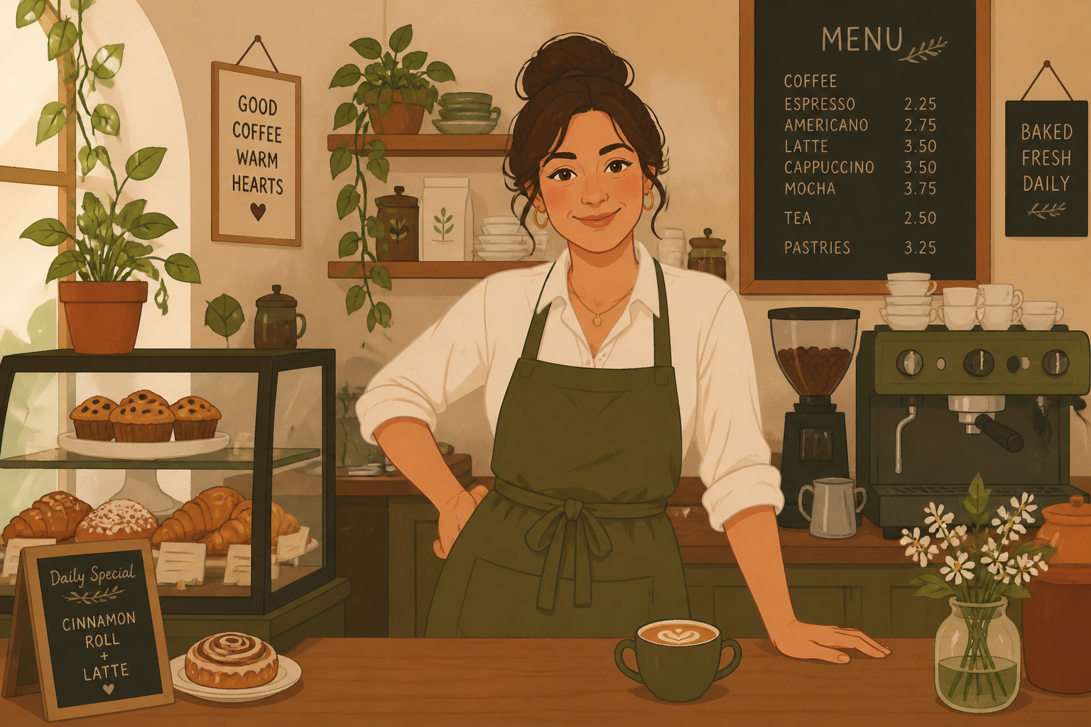 Cozy cafe owner OC