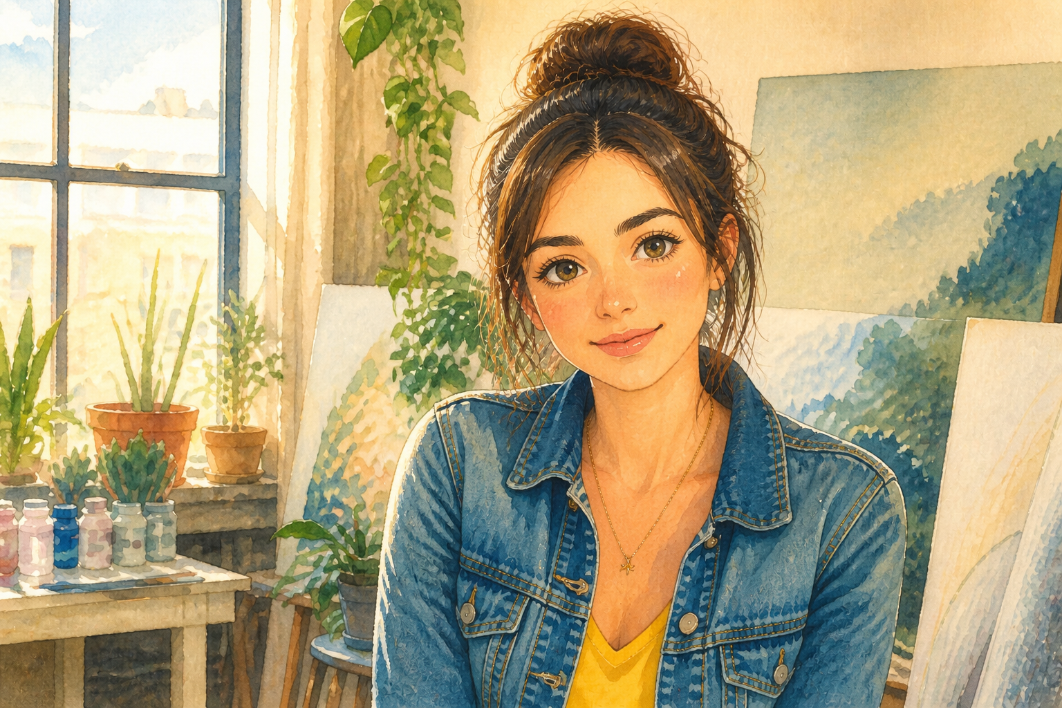 Ghibli watercolor vibe (after)